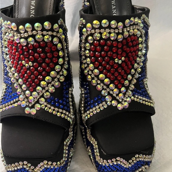 Azalea Wang Black and Multicolor Embellished Heels - Picture 2 of 10